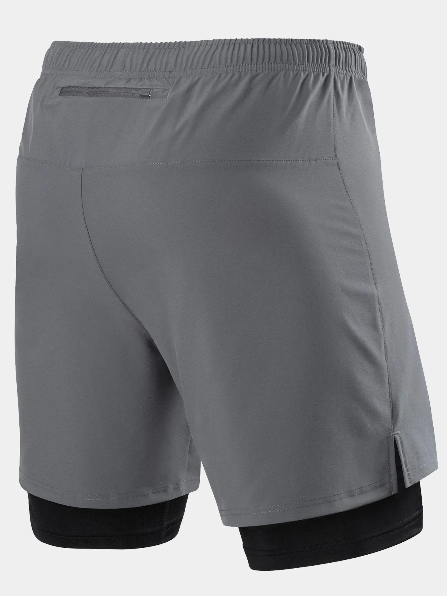 Ultra 2-in-1 Running Short For Men With Back Zip Pocket & Internal Compression Lining