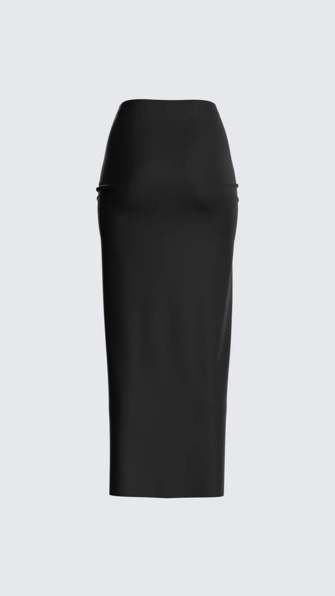 V-Cut Waist Midi Skirt