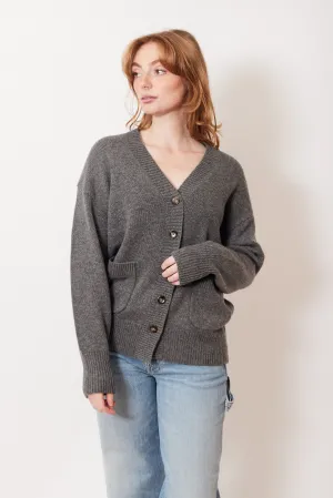 White   Warren Cashmere Luxe Pocket Cardigan