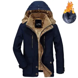 Winter Jacket Men  Warm Thick Windbreaker Fleece Cotton-Padded Parkas Military Overcoat