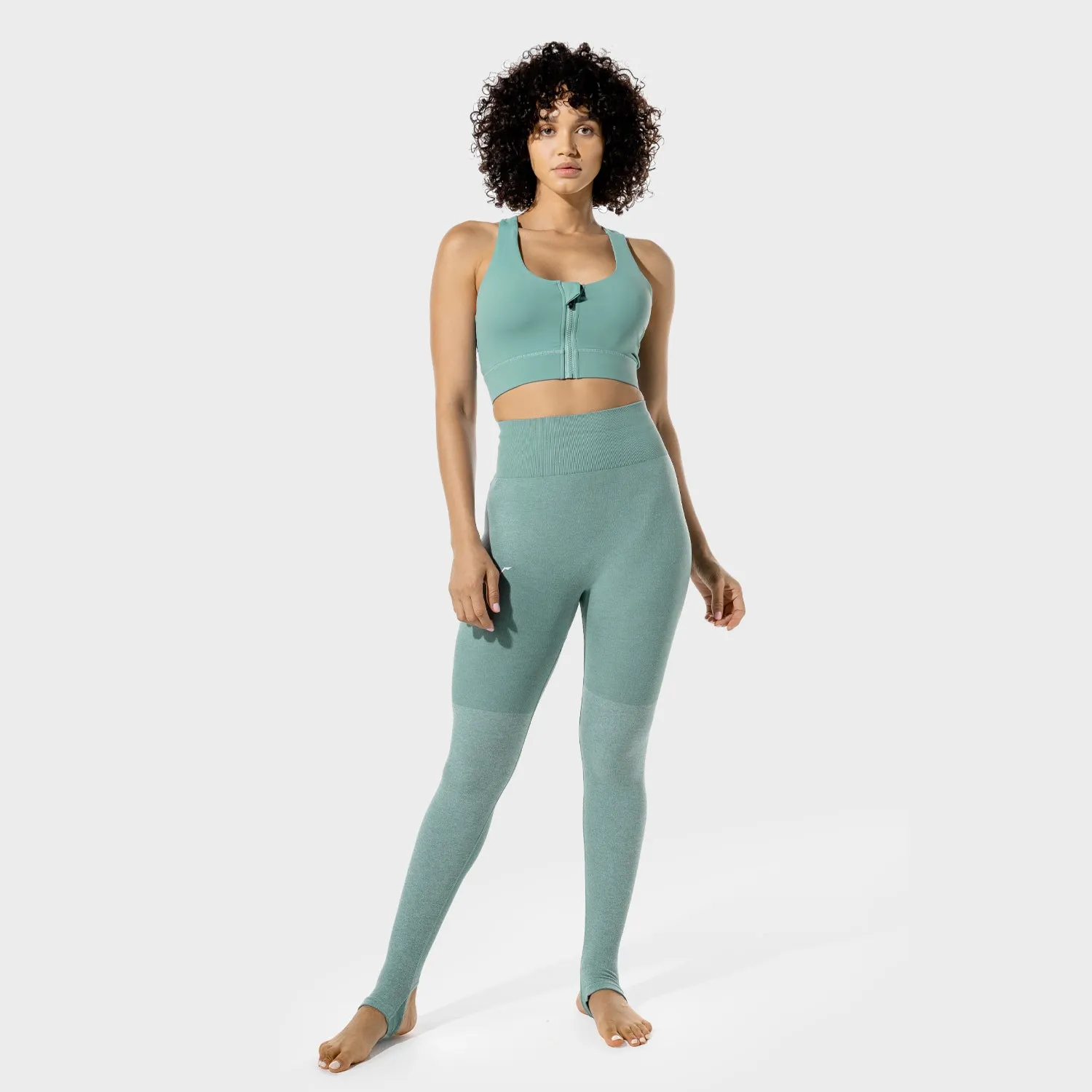 Women's Fitness - Seamless Leggings - Basil Marl