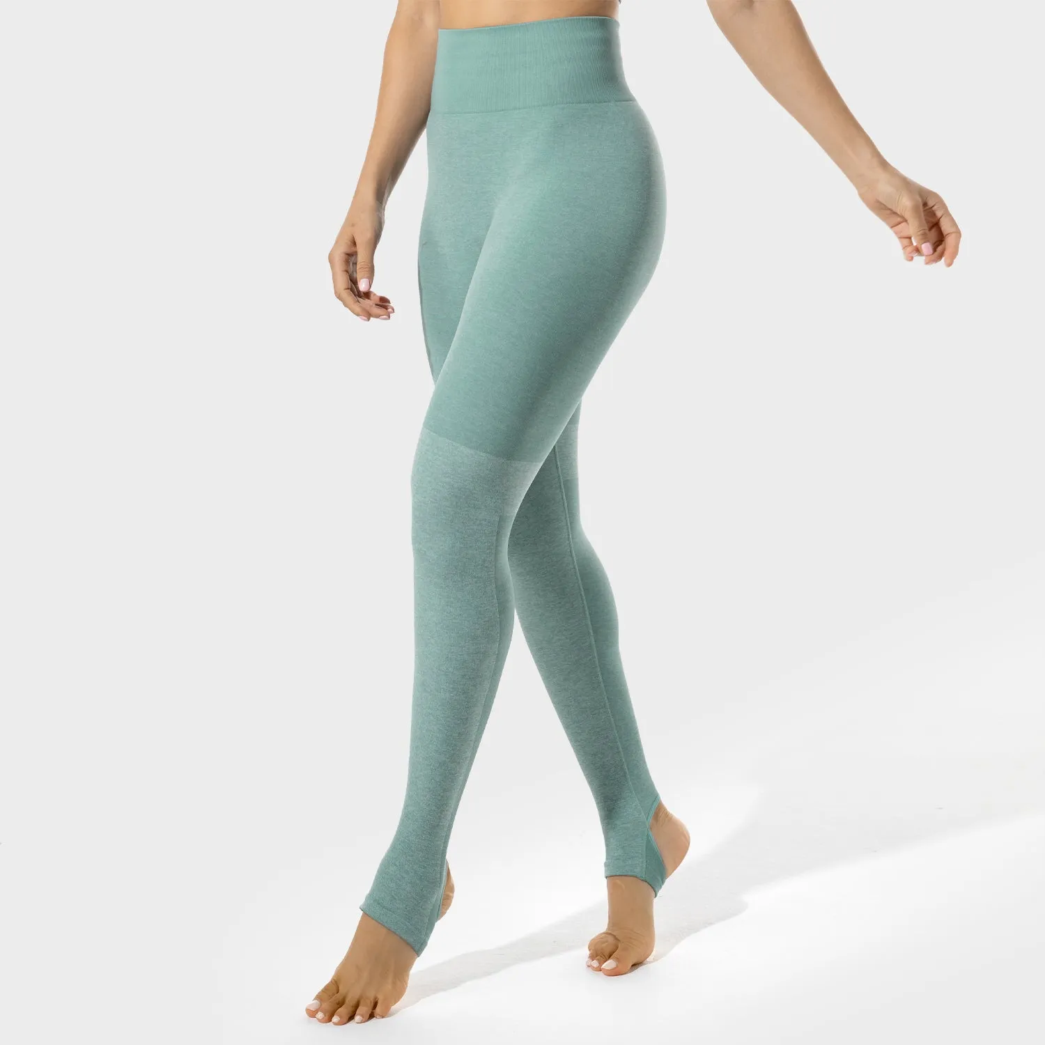 Women's Fitness - Seamless Leggings - Basil Marl