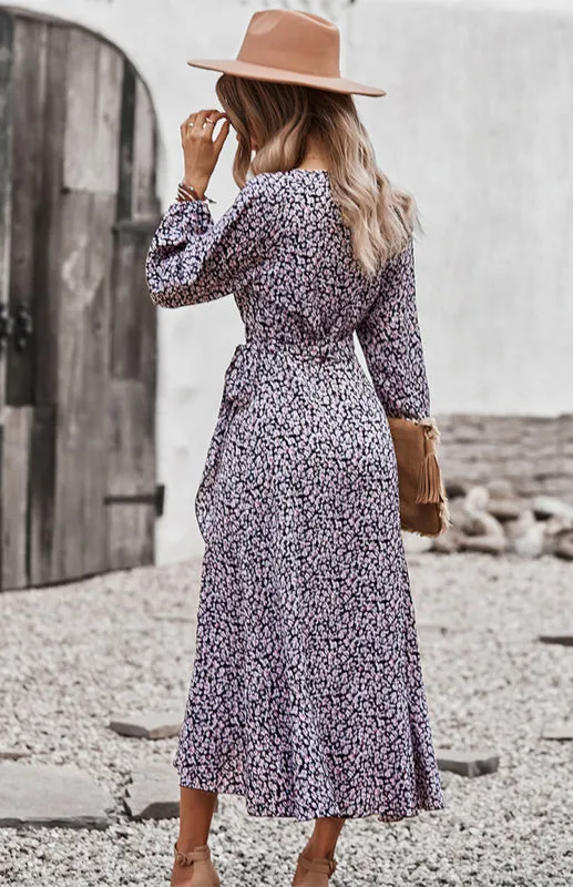 Wrap Maxi Dress Floral  | Long Maxi dress | Maxi Dress with Slit